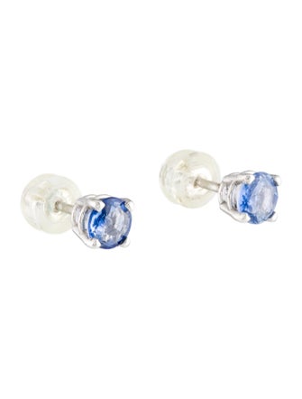 Earrings Platinum Sapphire Stud Earrings