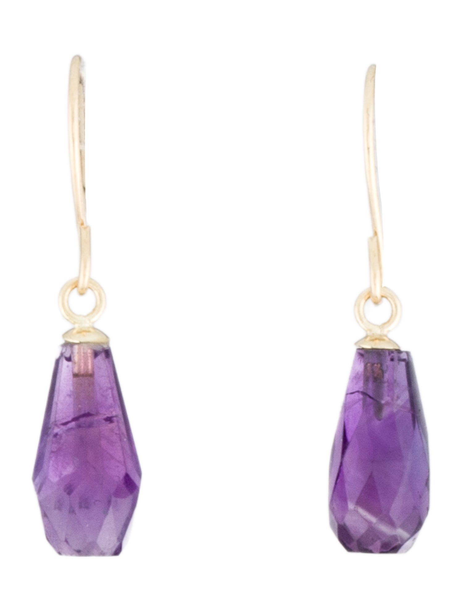 Earrings 14K Amethyst Drop
