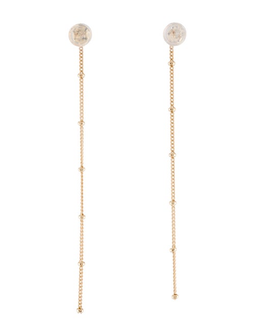 Earrings 14K Beaded Dangle Drop Earrings