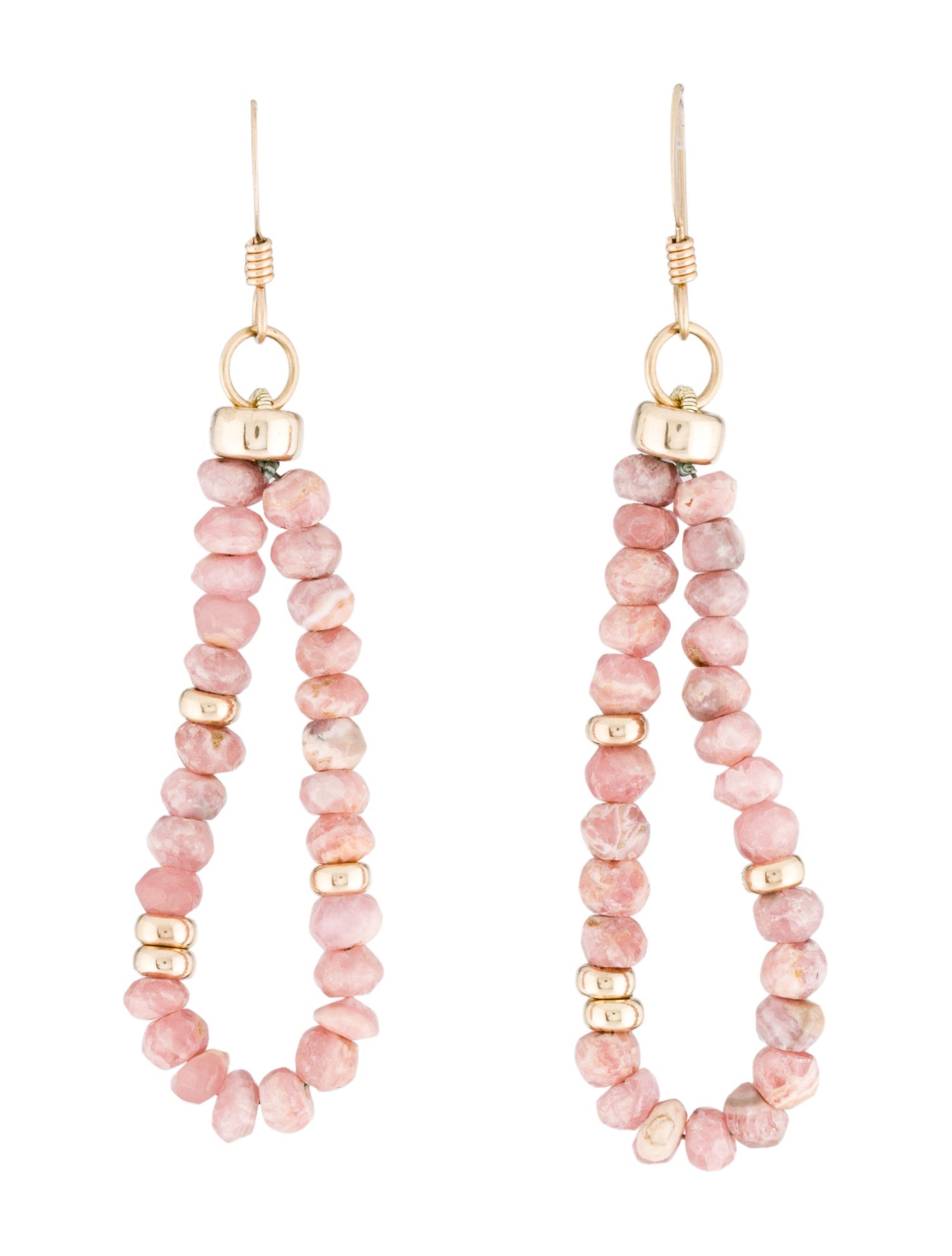 Earrings 14K Rhodochrosite Drop
