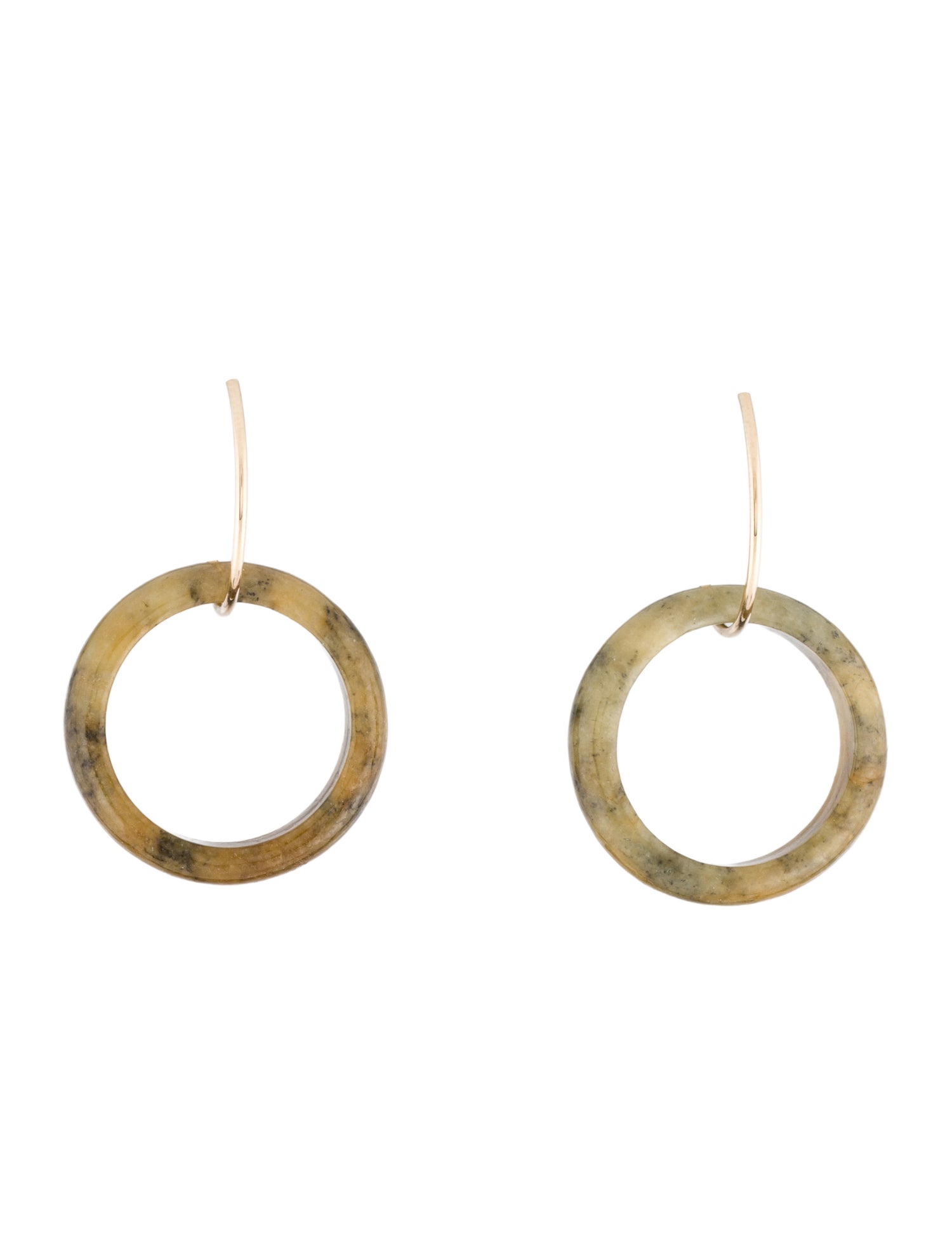 Earrings 14K Jadeite Drop