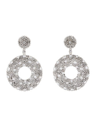 Earrings 18K 9.36ctw Diamond Circle Drop Earrings