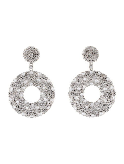 Earrings 18K 9.36ctw Diamond Circle Drop Earrings