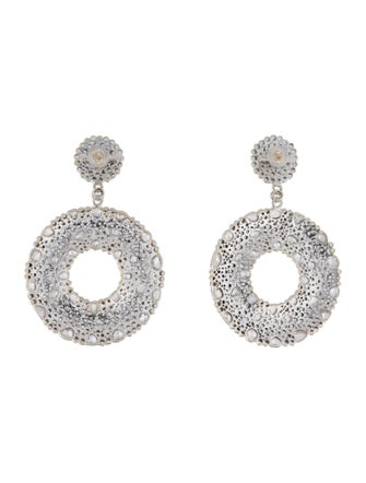 Earrings 18K 9.36ctw Diamond Circle Drop Earrings