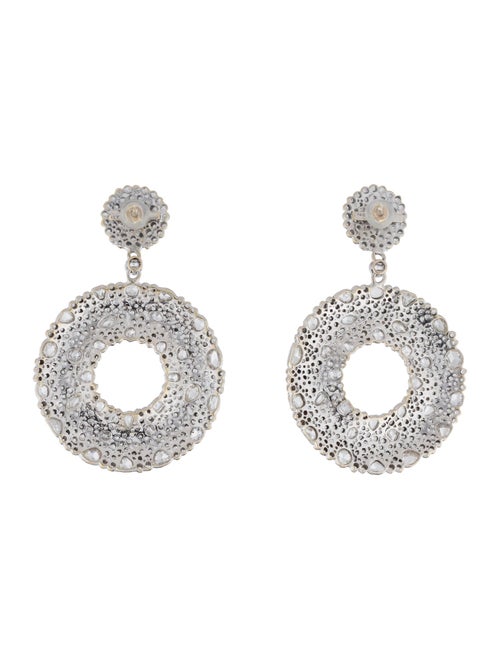 Earrings 18K 9.36ctw Diamond Circle Drop Earrings