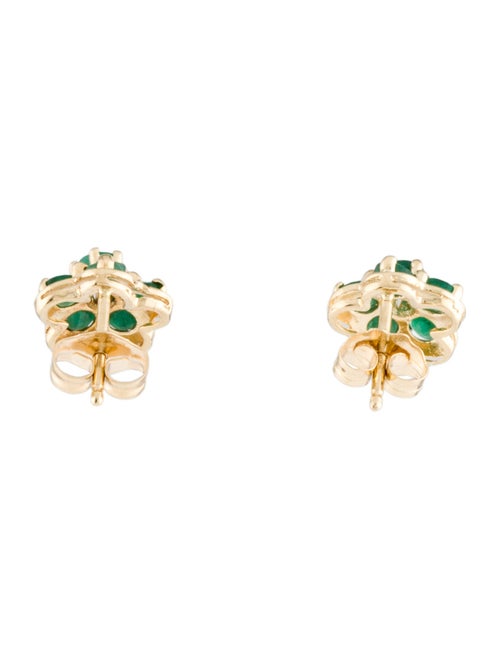 Earrings 14K Emerald Stud Earrings