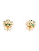 Earrings 14K Emerald Stud Earrings