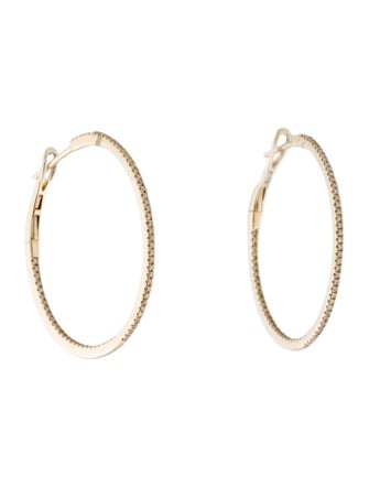 Earrings 14K Diamond Inside-Out Hoop Earrings