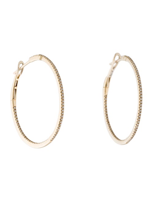 Earrings 14K Diamond Inside-Out Hoop Earrings
