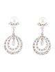 Earrings 14K Pearl & 2.07ctw Diamond Drop Earrings