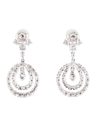 Earrings 14K Pearl & 2.07ctw Diamond Drop Earrings