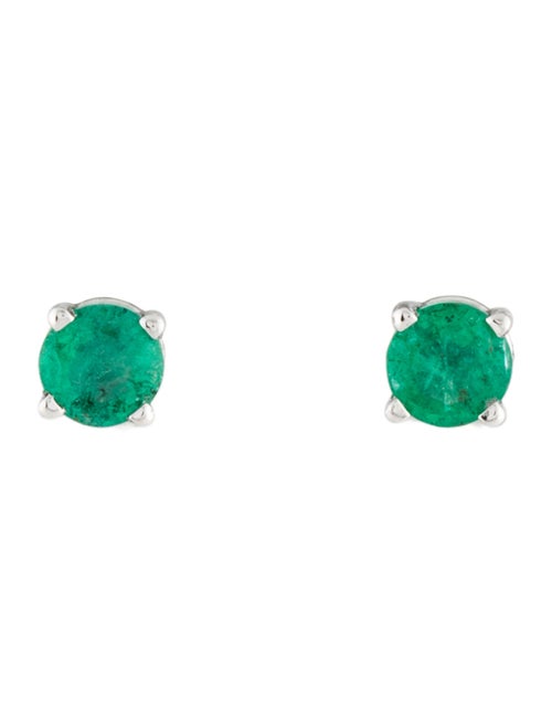 Earrings Platinum Emerald Stud Earrings