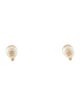 Earrings 14K Pearl & Emerald Stud Earrings