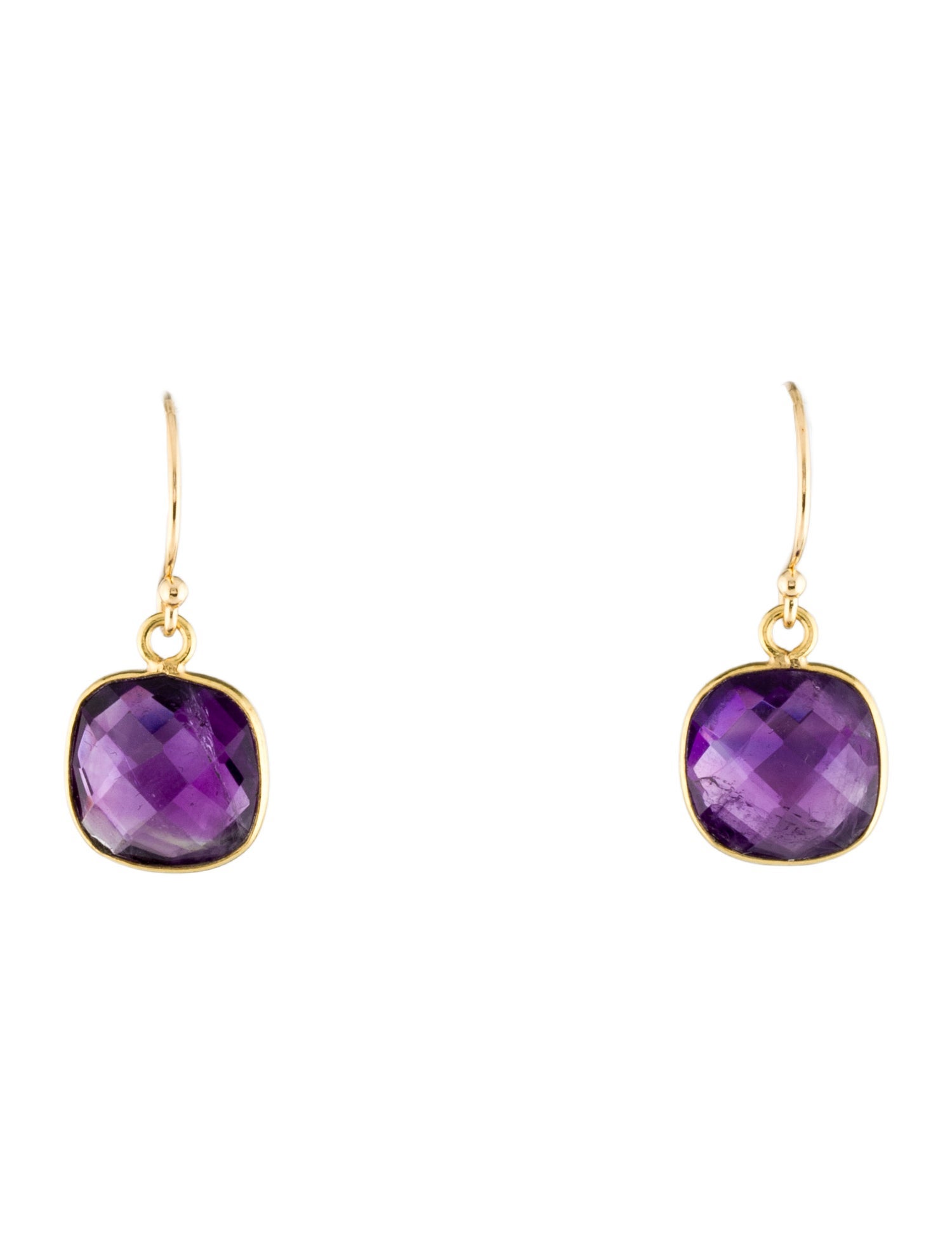 Earrings 18K Amethyst Drop
