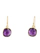Earrings 18K Amethyst Drop Earrings