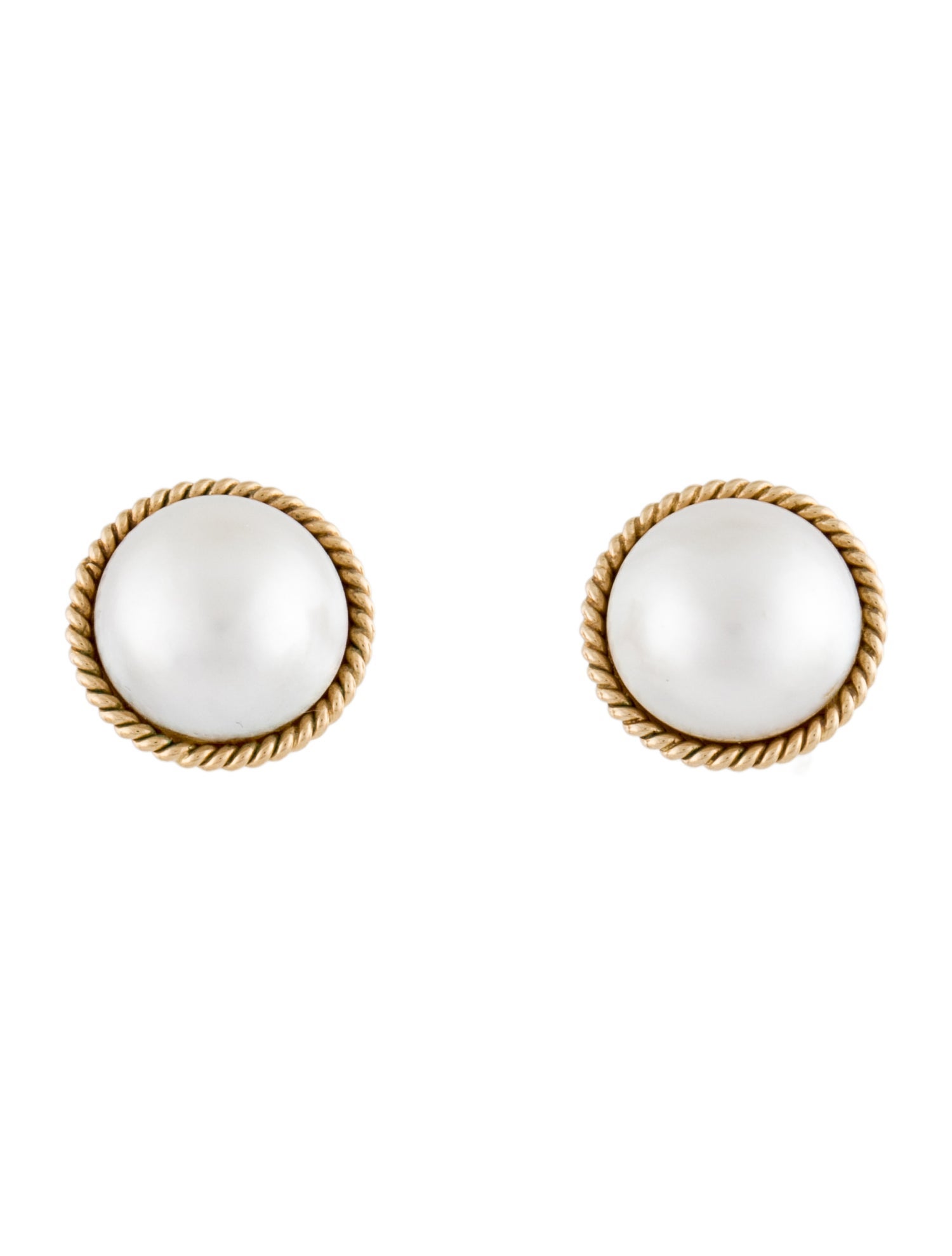 Earrings 14K Mabé Pearl Stud