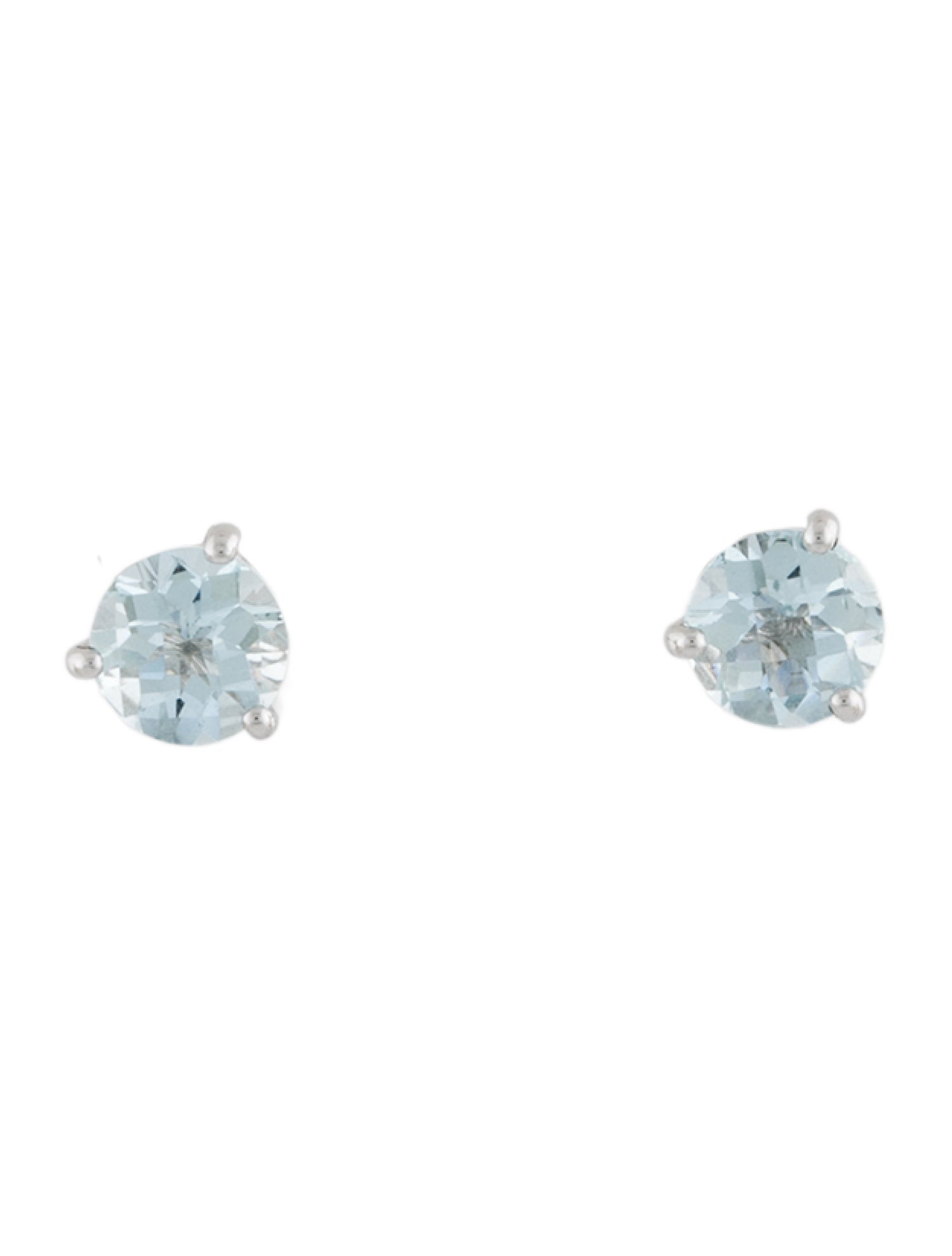 Earrings 14K 1.36ctw Aquamarine Stud