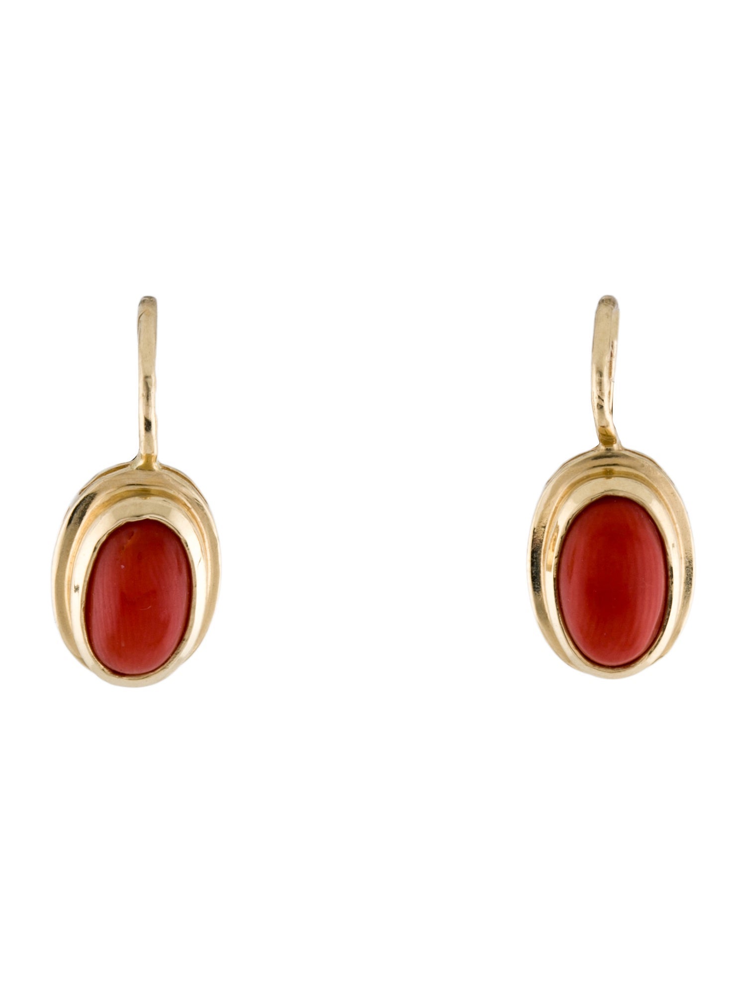 Earrings 14K Coral Drop