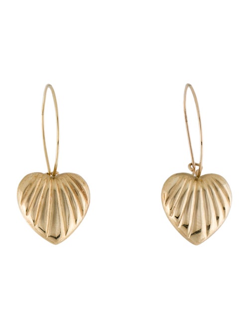 Earrings 14K Heart Drop Earrings