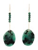 Earrings 14K Emerald Drop Earrings