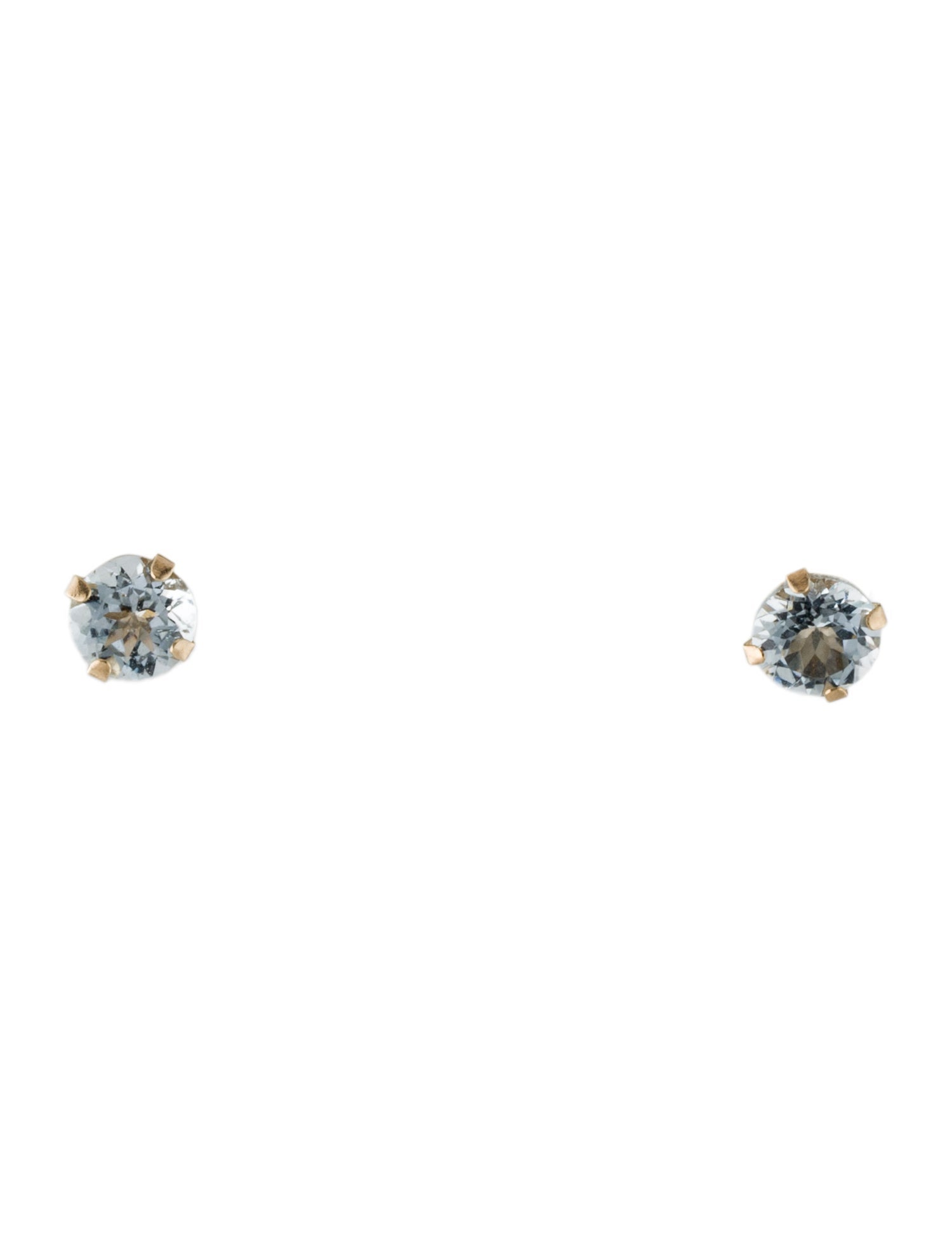 Earrings 14K 1.03ctw Aquamarine Studs