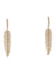 Earrings 14K 1.20ctw Diamond Feather Drop Earrings