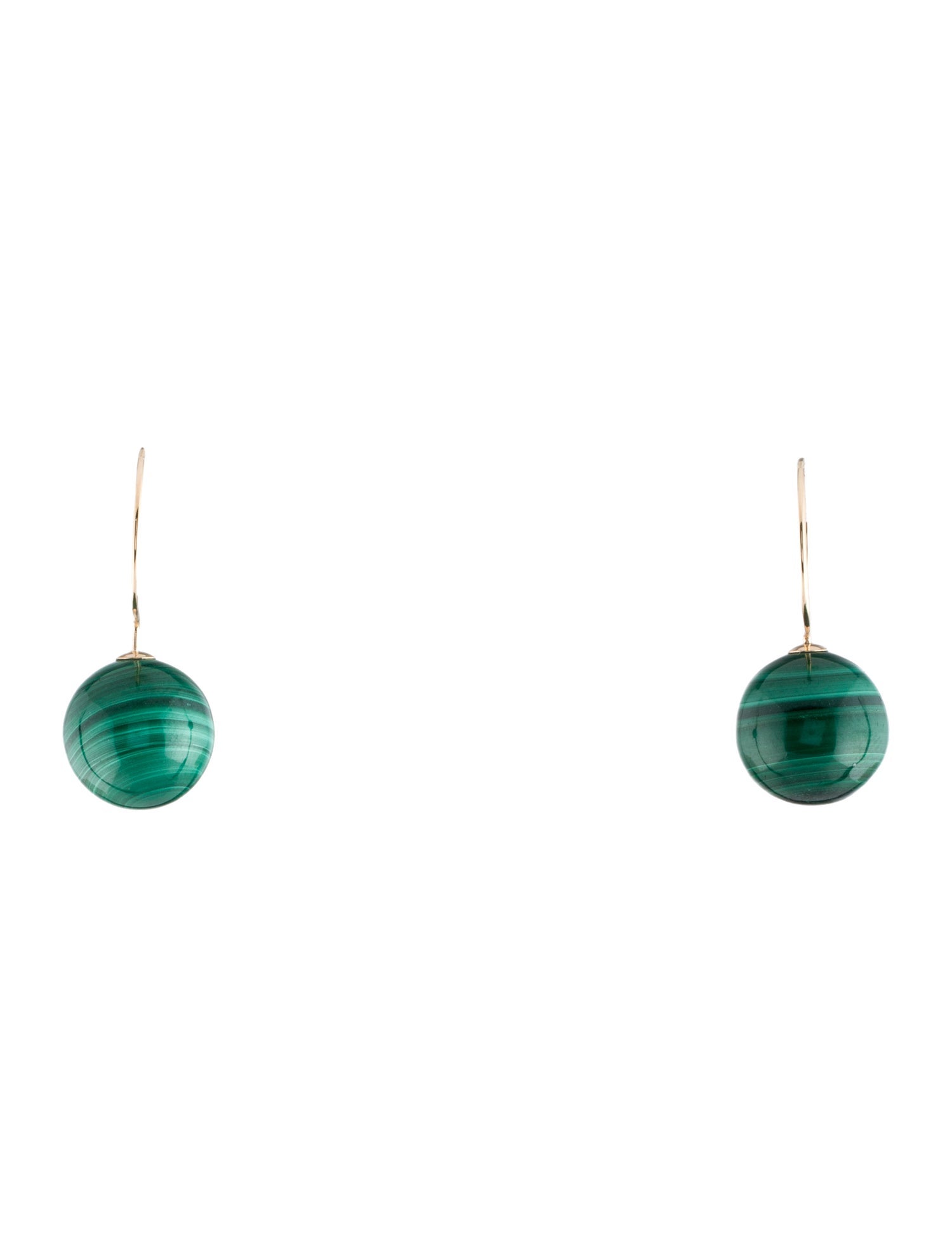 Earrings 14K Malachite Drop Earrings