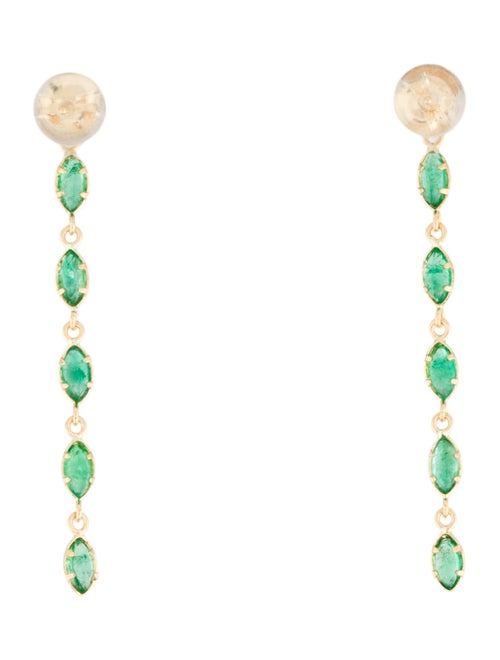 Earrings 18K Emerald Drop Earring