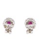 Earrings 14K Ruby & Diamond Stud Earrings