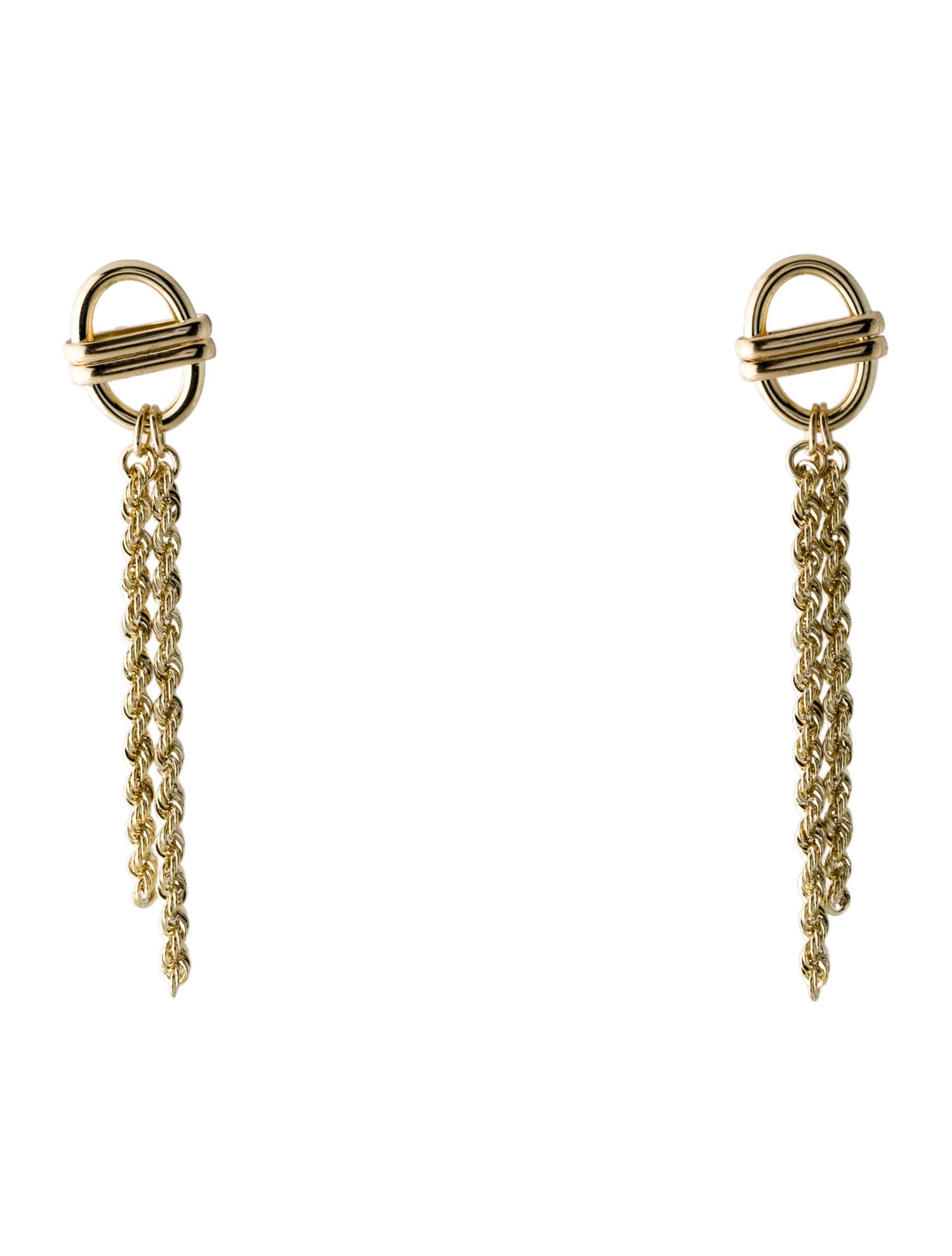 Earrings 10K Chain Drop Earrings