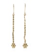 Earrings 10K Flower Rope Chain Drop Earrings