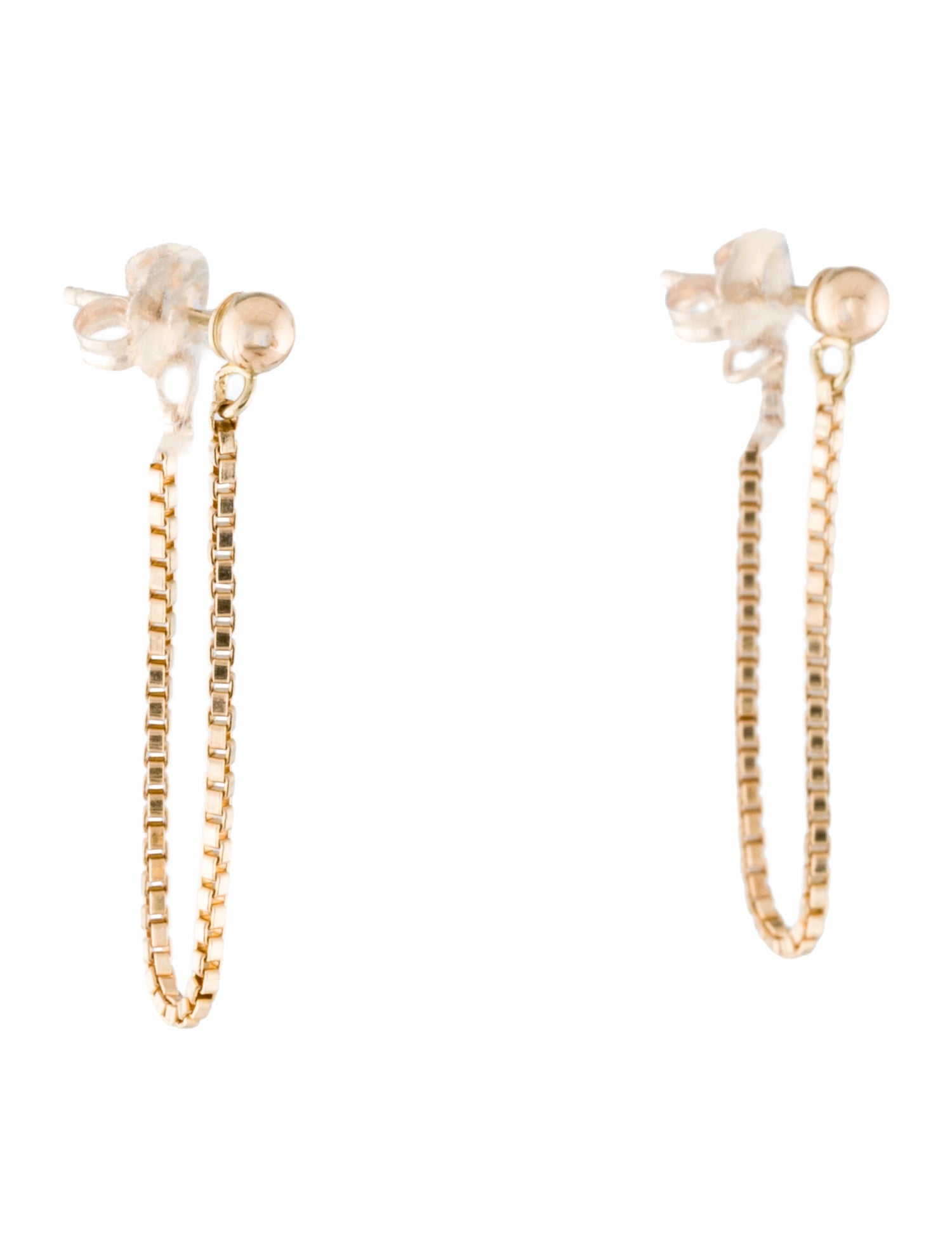 Earrings 14K Chain Drop