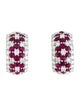 Earrings 18K 5.74ctw Ruby & Diamond Earclips