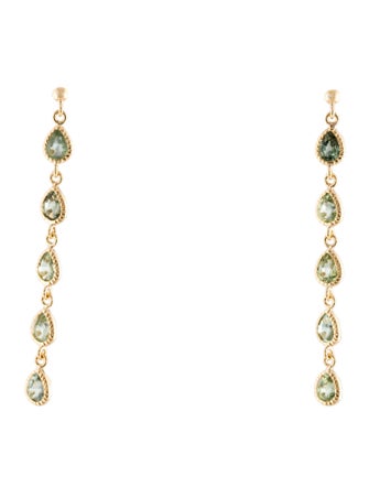 Earrings 18K 1.50ctw Sapphire Drop Earrings