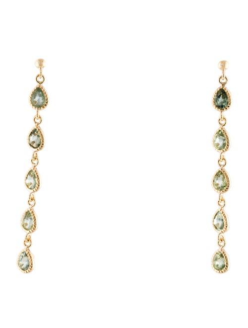 Earrings 18K 1.50ctw Sapphire Drop Earrings