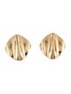 Earrings 14K Wavy Squared Earclip Earrings