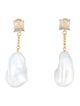 Earrings 14K Pearl & 2.02ctw Emerald Drop Earrings