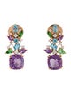 Earrings 18K Multistone & Diamond Drop Earrings