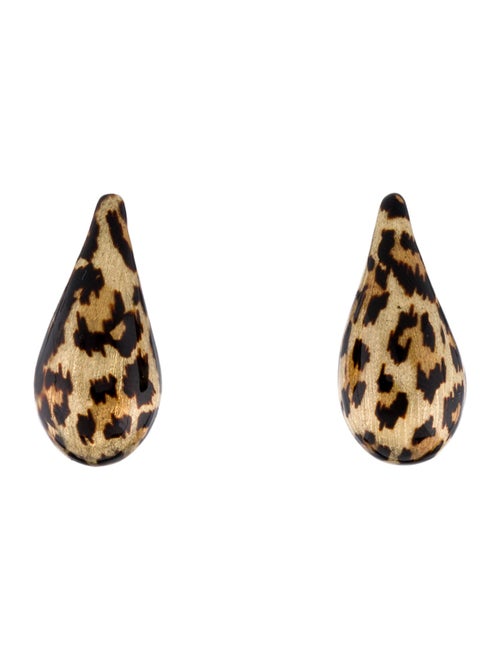 Earrings 14K Enamel Animal Print Drop Earrings
