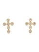 Earrings 14K Diamond Cross Stud Earrings