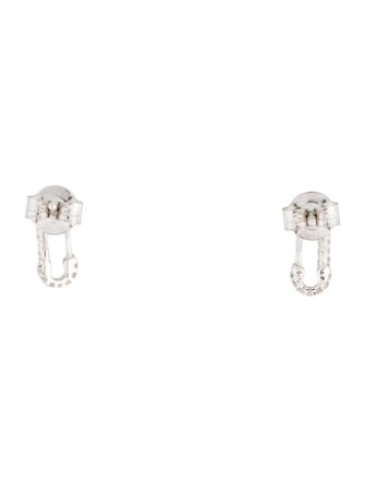 Earrings 14K Diamond Safety Pin Stud Earrings