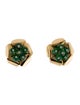 Earrings 18K Emerald & Diamond Flower Clip-On Earrings