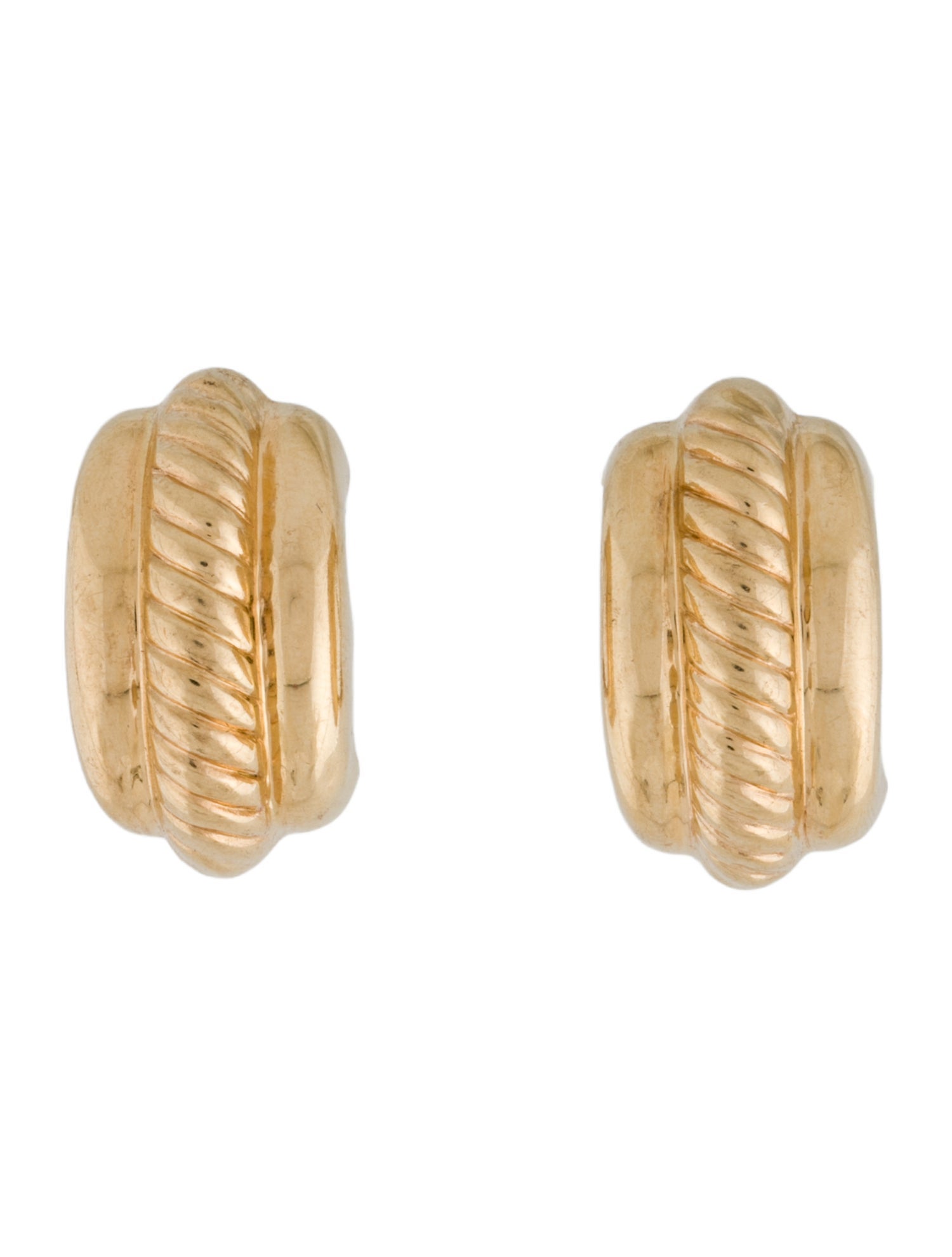 Earrings 14K Textured Earclip