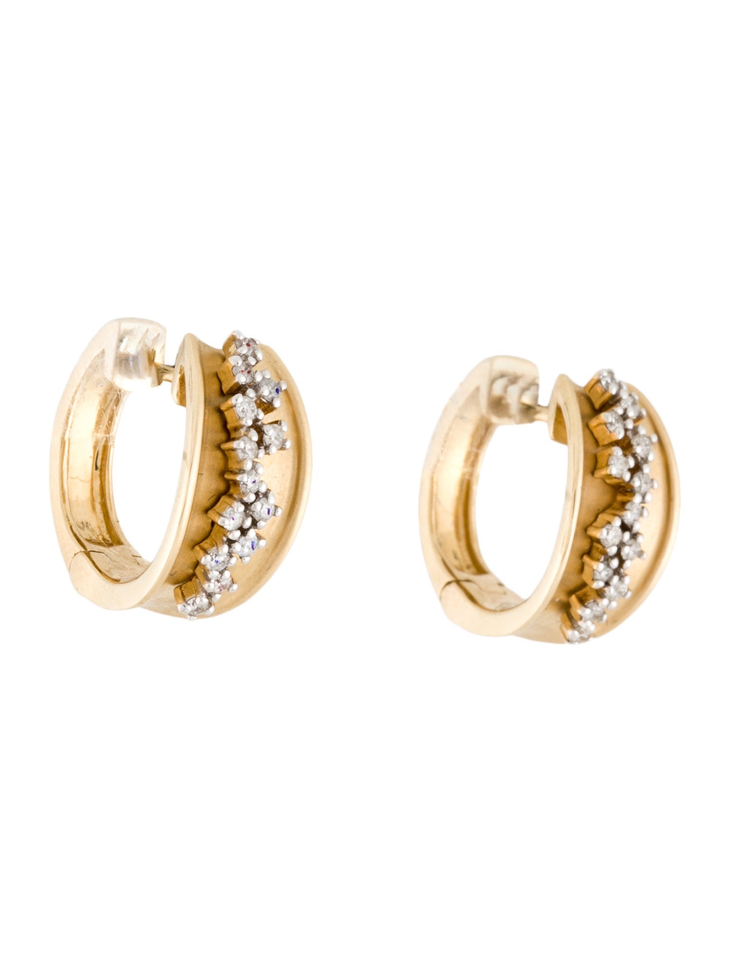 Earrings 14K Diamond Hoop