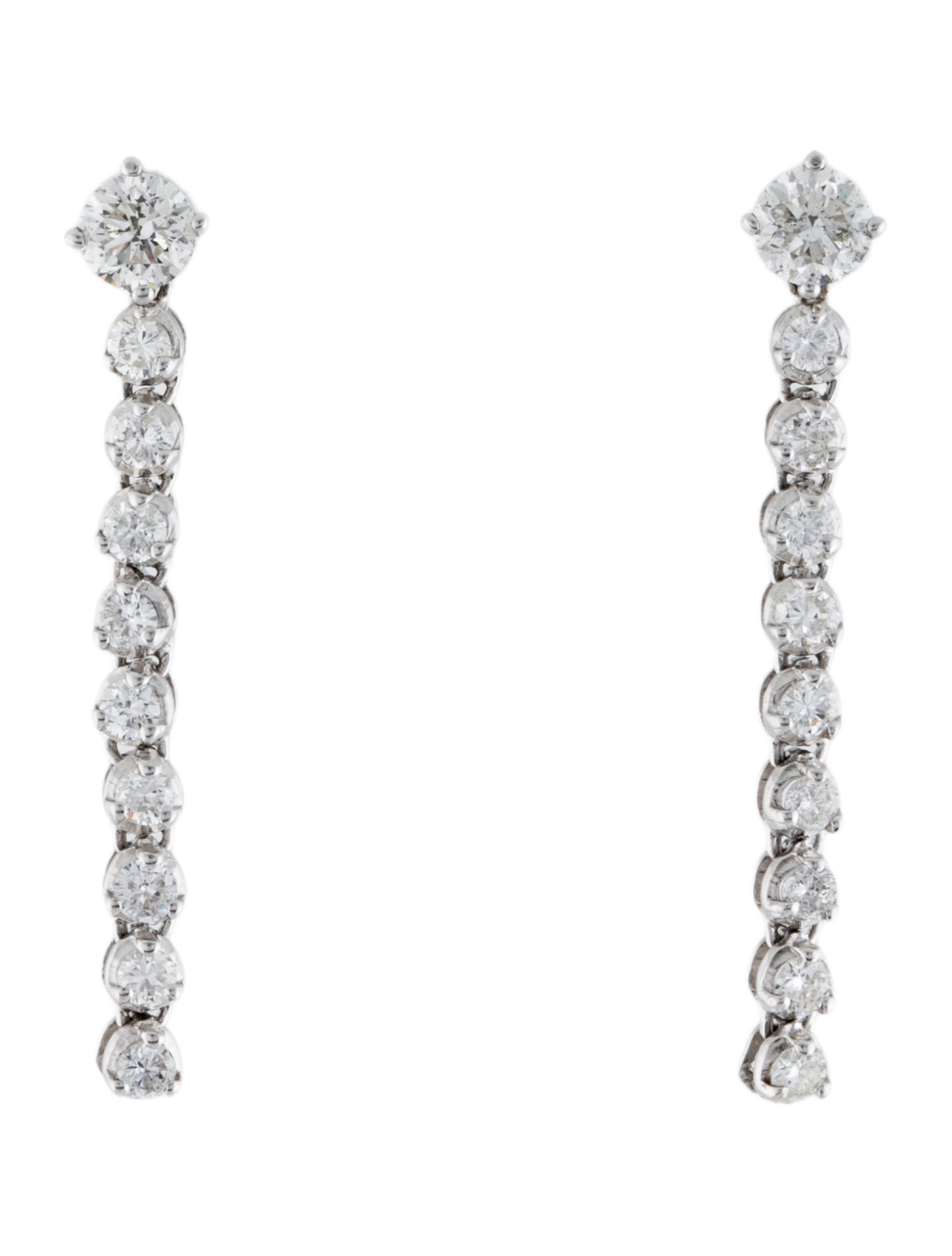 Earrings 14K 1.50ctw Diamond Drop Tassel