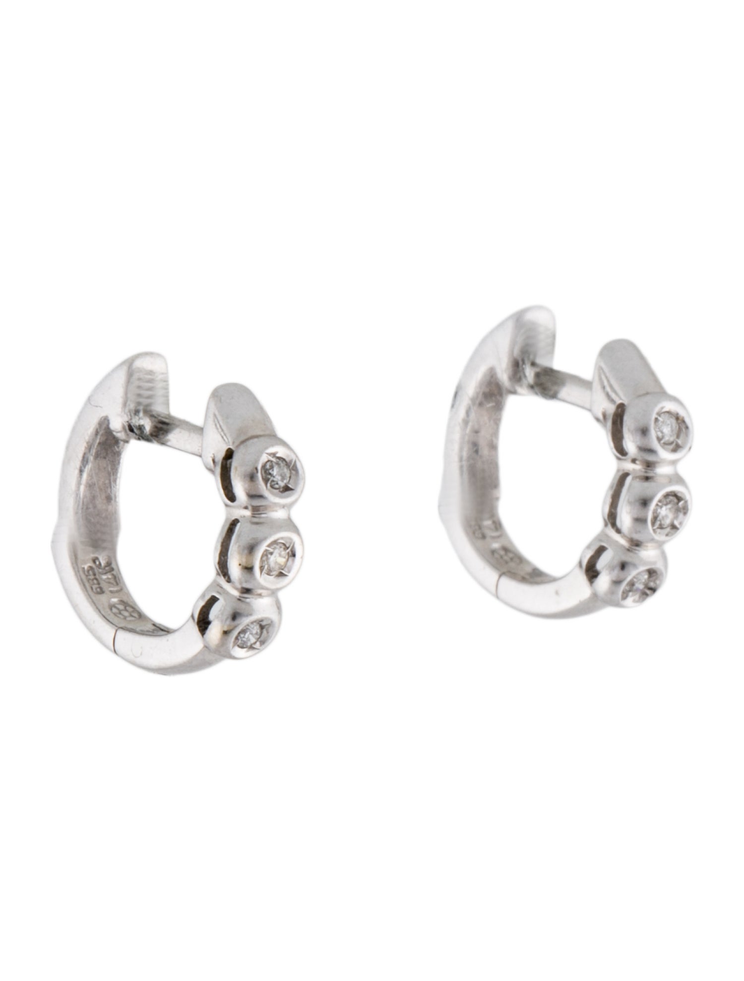 Earrings 14K Diamond Huggie