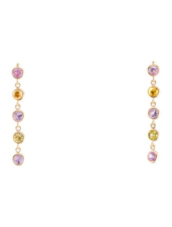 Earrings 18K 1.17ctw Sapphire Drop Earrings