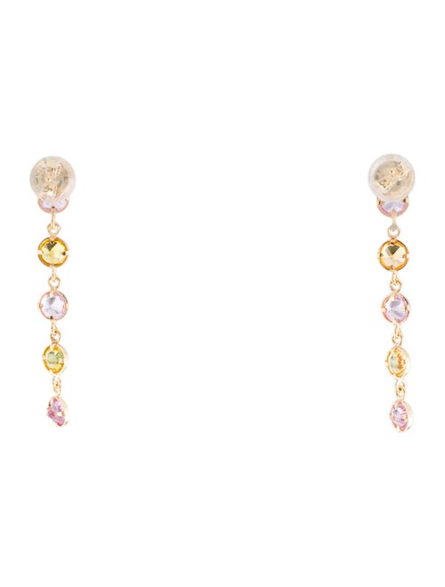 Earrings 18K 1.17ctw Sapphire Drop Earrings