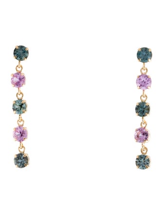 Earrings 18K 1.48ctw Sapphire Drop Earrings