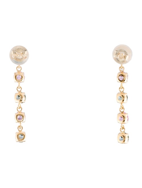 Earrings 18K 1.48ctw Sapphire Drop Earrings